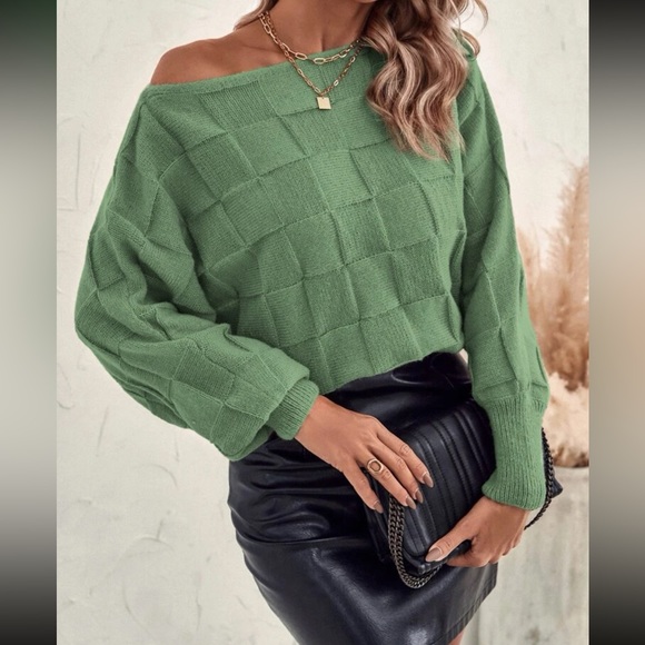 Boho batwing sleeve sweater top